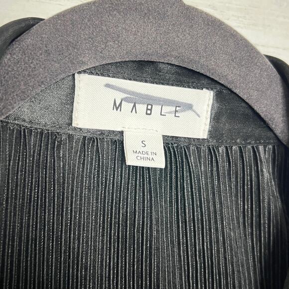 Mable Disco Plisse Mini Dress Black Size Small - Picture 4 of 11